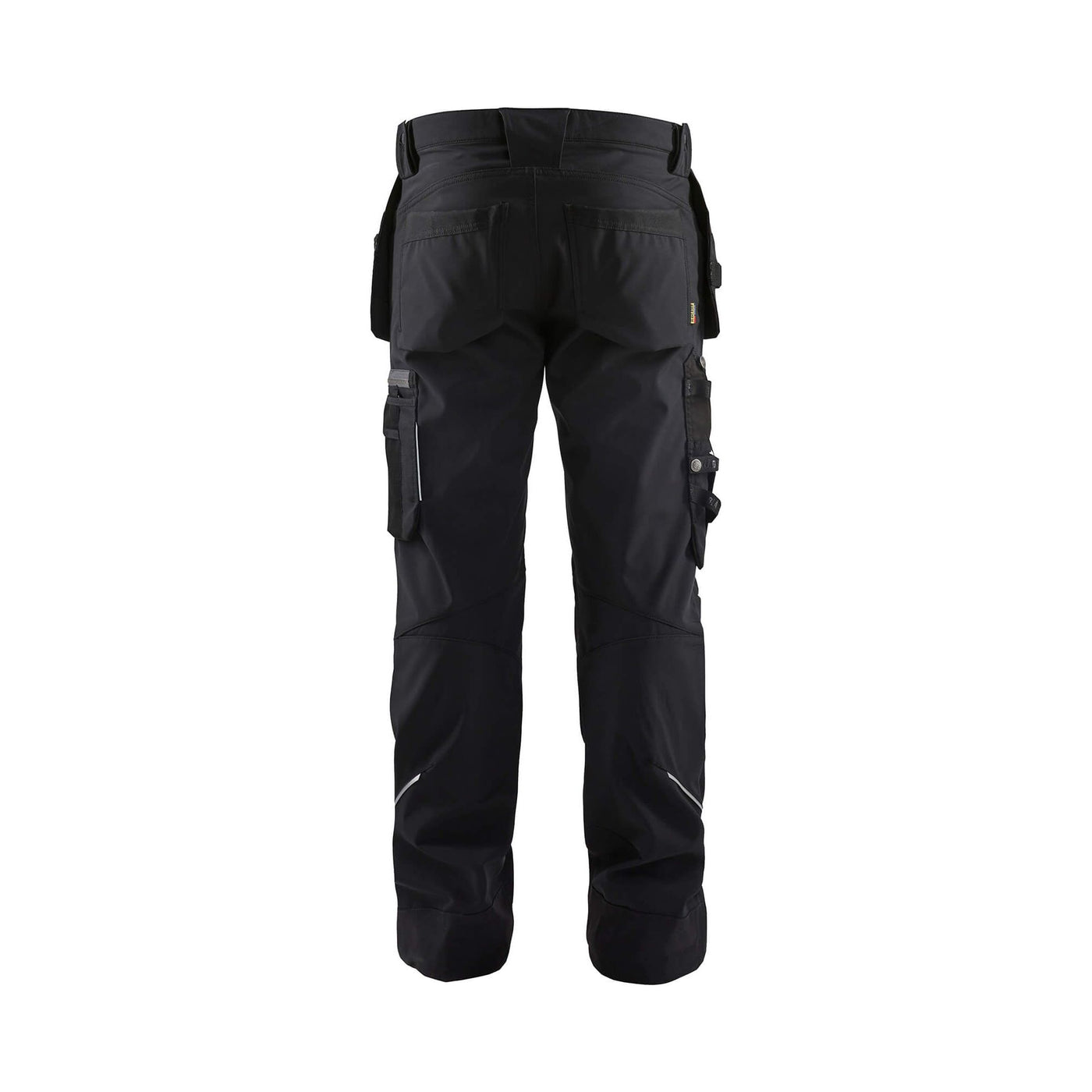 Blaklader 18052513 Craftsman Softshell Trousers Waterproof Black Rear #colour_black