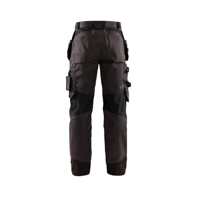 Blaklader 15541860 Craftsman Stretch Trousers Dark Grey/Black Rear #colour_dark-grey-black