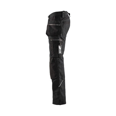 Blaklader 15901343 Craftsman Stretch Trousers Black Left #colour_black