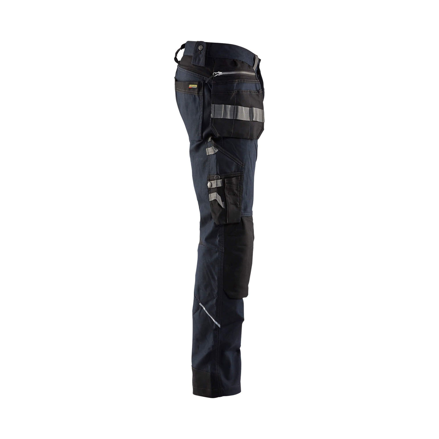 Blaklader 15901343 Craftsman Stretch Trousers Dark Navy Blue/Black Right #colour_dark-navy-blue-black