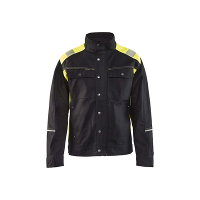 Blaklader 40951370 Craftsman Summer Jacket Black/Hi-Vis Yellow Main #colour_black-yellow