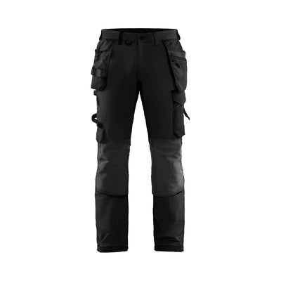 Blaklader 15221645 Craftsman Trousers 4-Way-Stretch Black/Dark Grey Main #colour_black-dark-grey