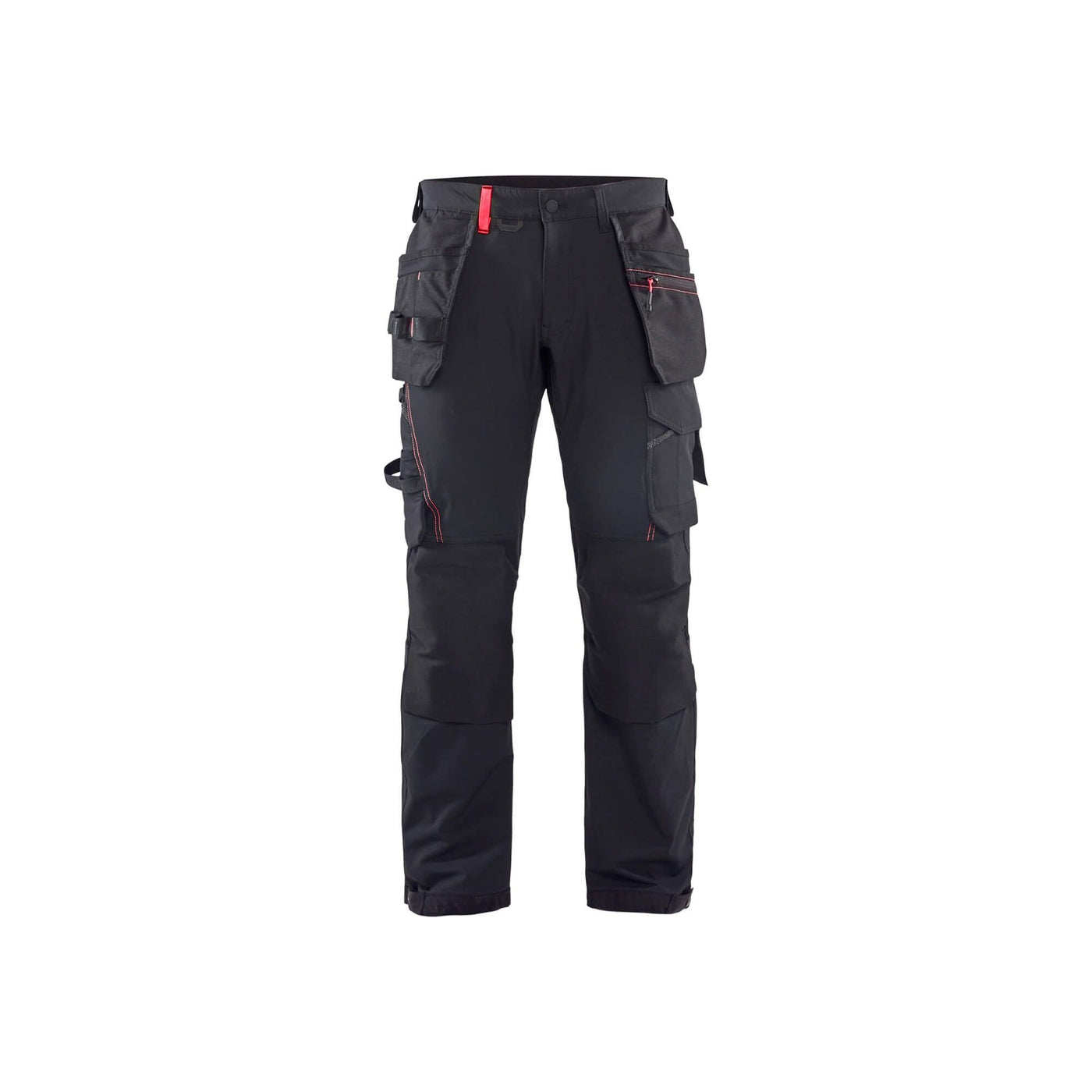 Blaklader 15221645 Craftsman Trousers 4-Way-Stretch Black/Red Main #colour_black-red