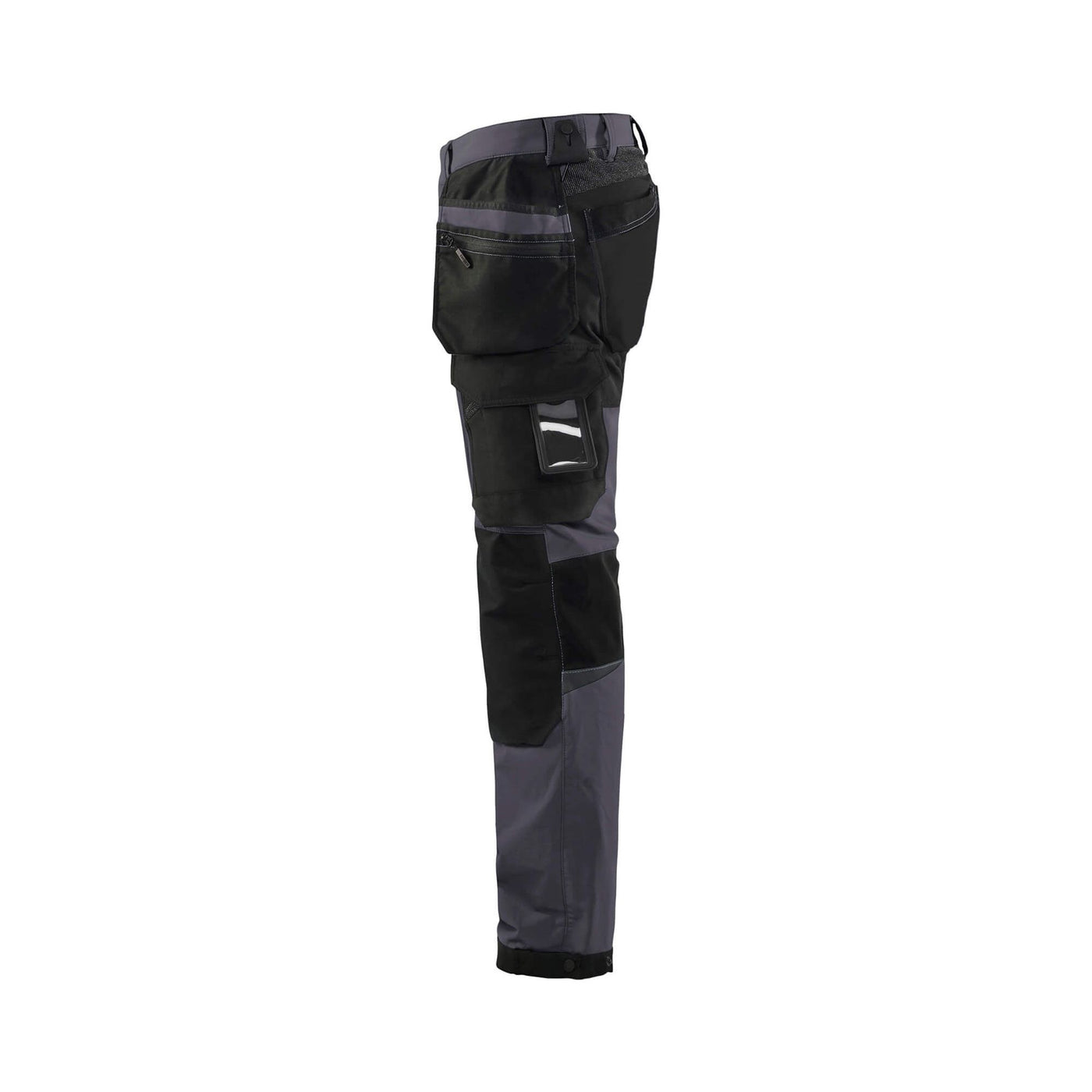 Blaklader 15221645 Craftsman Trousers 4-Way-Stretch Mid Grey/Black Left #colour_mid-grey-black