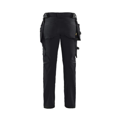 Blaklader 17201645 Craftsman Trousers 4-Way Stretch Black Rear #colour_black