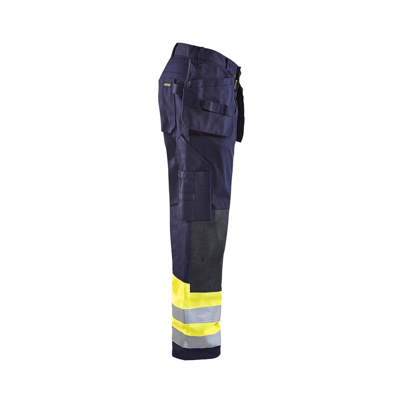 Blaklader 14791514 Craftsman Trousers Multinorm Navy Blue/Hi-Vis Yellow Right #colour_navy-blue-yellow