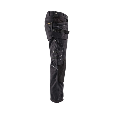 Blaklader 19611146 Craftsman Trousers NYCO Black Right #colour_black