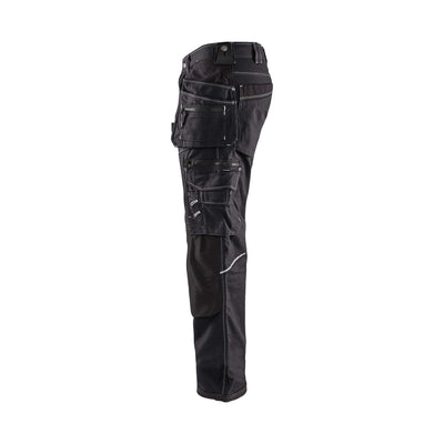 Blaklader 19611146 Craftsman Trousers NYCO Black Left #colour_black