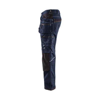 Blaklader 19611146 Craftsman Trousers NYCO Dark Navy Blue/Black Left #colour_dark-navy-black