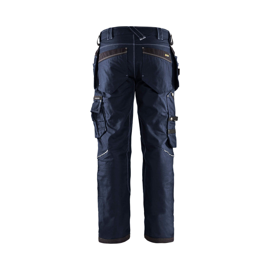 Blaklader 19611146 Craftsman Trousers NYCO Dark Navy Blue/Black Rear #colour_dark-navy-black