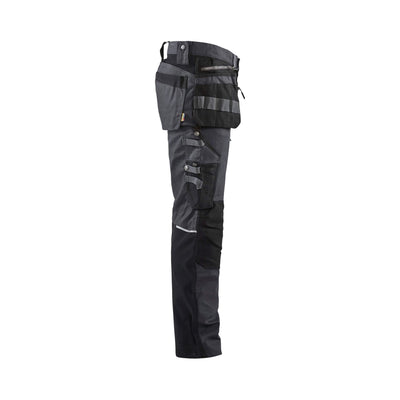 Blaklader 15991343 Craftsman Trousers Stretch Dark Grey/Black Right #colour_dark-grey-black