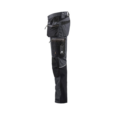 Blaklader 15991343 Craftsman Trousers Stretch Dark Grey/Black Left #colour_dark-grey-black