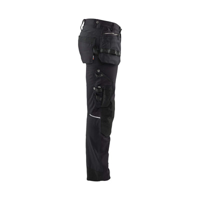 Blaklader 17901370 Craftsman Trousers Stretch Black Right #colour_black-black