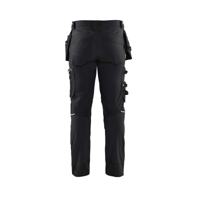 Blaklader 17901370 Craftsman Trousers Stretch Black Rear #colour_black
