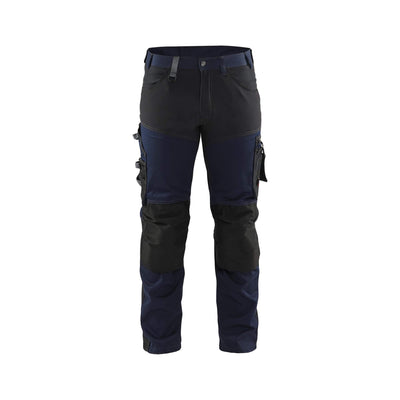Blaklader 17991860 Craftsman Trousers with Stretch Dark Navy Blue/Black Main #colour_dark-navy-blue-black
