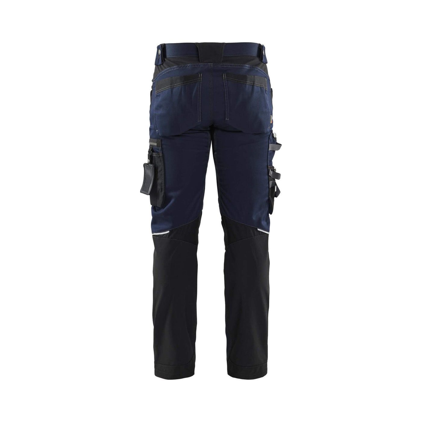 Blaklader 17991860 Craftsman Trousers with Stretch Dark Navy Blue/Black Rear #colour_dark-navy-blue-black