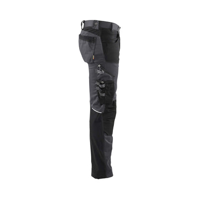 Blaklader 17991860 Craftsman Trousers with Stretch Mid Grey/Black Right #colour_mid-grey-black