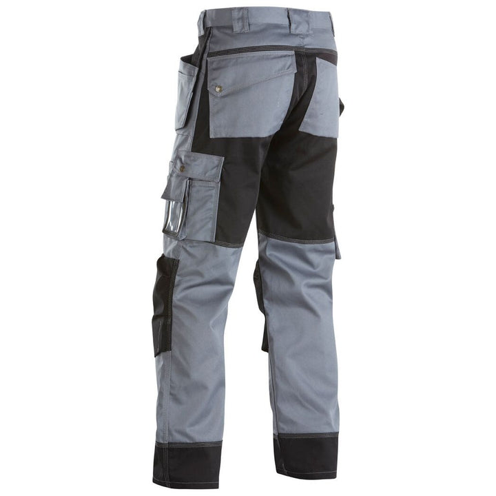 Blaklader 15031860 Craftsman Work Trousers Grey/Black Rear #colour_grey-black