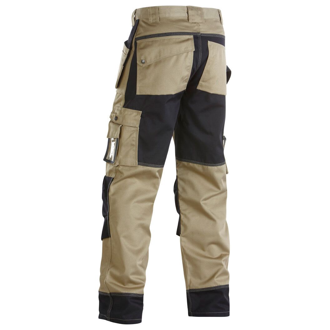 Blaklader 15031860 Craftsman Work Trousers Khaki/Black Rear #colour_khaki-black