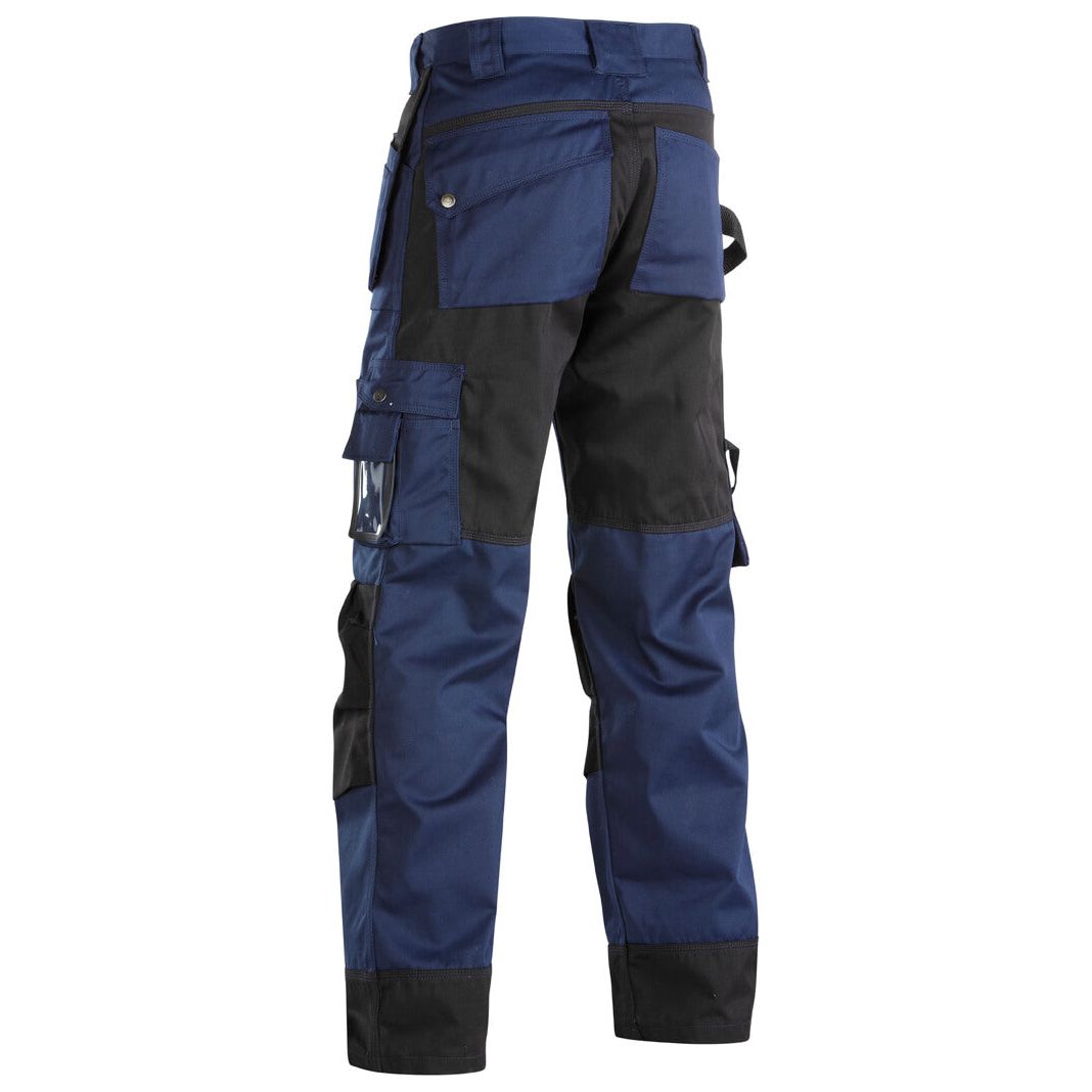 Blaklader 15031860 Craftsman Work Trousers Navy Blue/Black Rear #colour_navy-blue-black