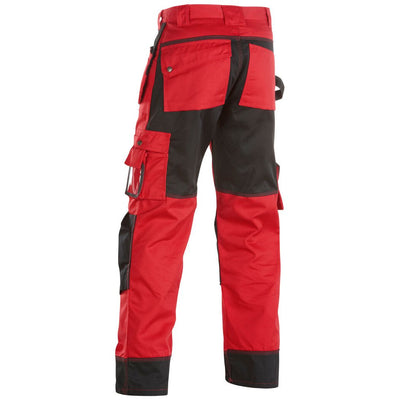 Blaklader 15031860 Craftsman Work Trousers Red/Black Rear #colour_red-black