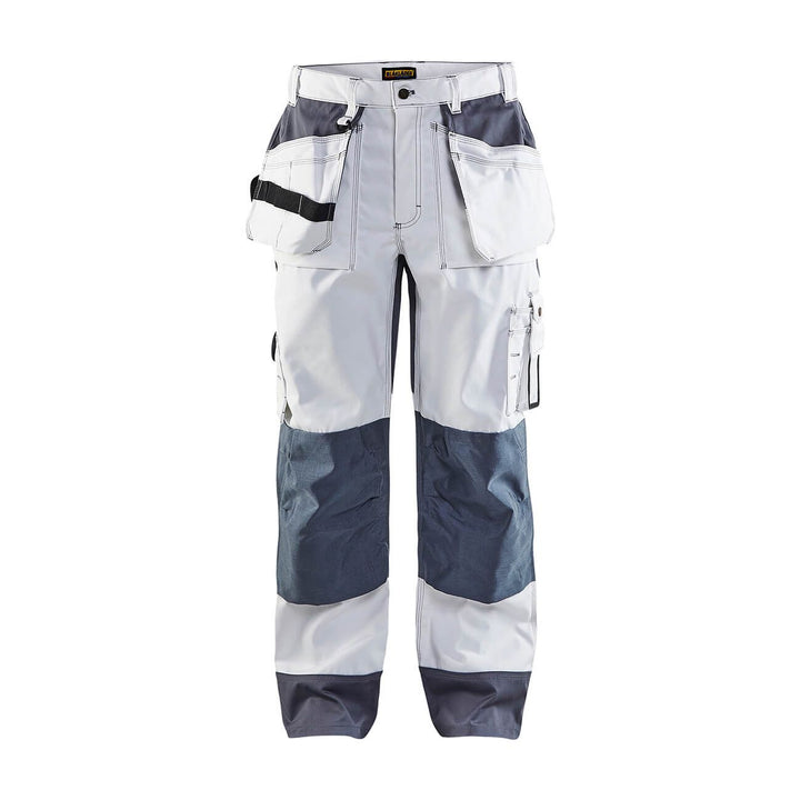 Blaklader 15031860 Craftsman Work Trousers White/Grey Main #colour_white-grey