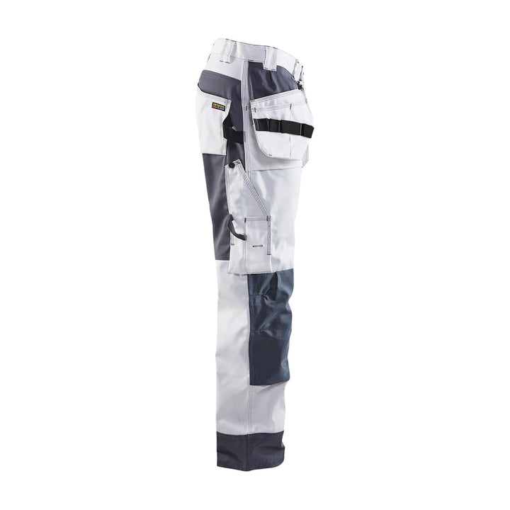 Blaklader 15031860 Craftsman Work Trousers White/Grey Right #colour_white-grey