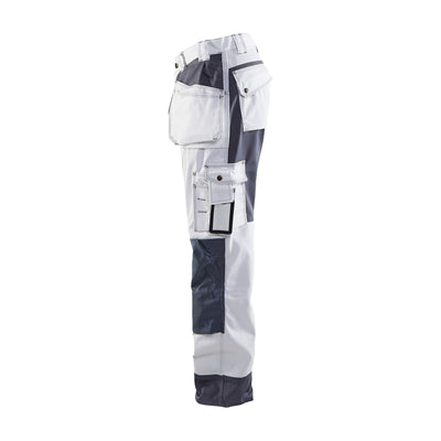 Blaklader 15031860 Craftsman Work Trousers White/Grey Left #colour_white-grey