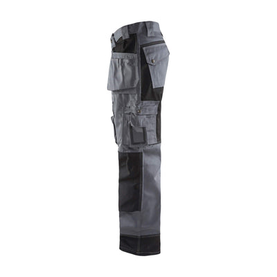 Blaklader 15041860 Craftsman Work Trousers Grey/Black Left #colour_grey-black