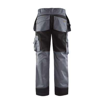 Blaklader 15041860 Craftsman Work Trousers Grey/Black Rear #colour_grey-black