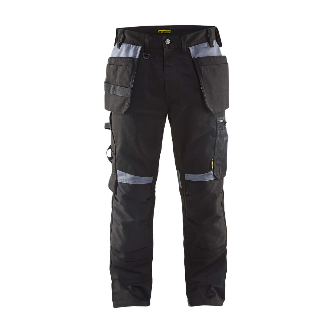 Blaklader 15551860 Craftsman Work Trousers Black/Grey Main #colour_black-grey