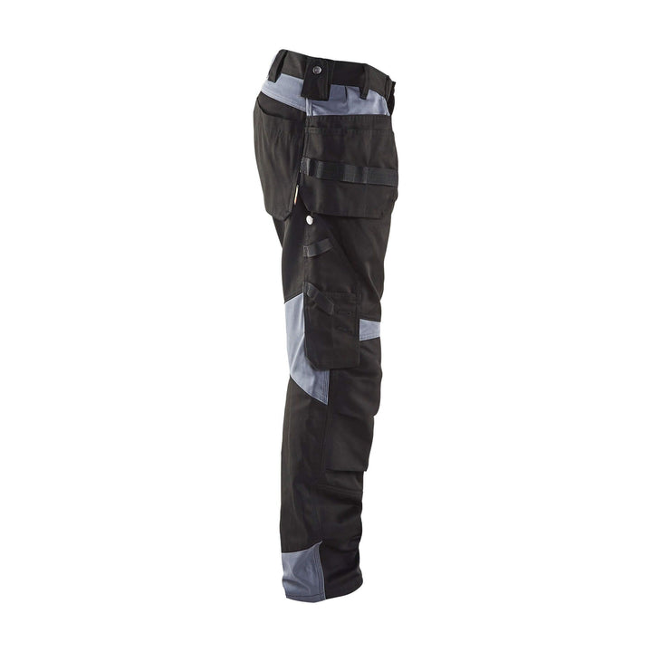 Blaklader 15551860 Craftsman Work Trousers Black/Grey Right #colour_black-grey