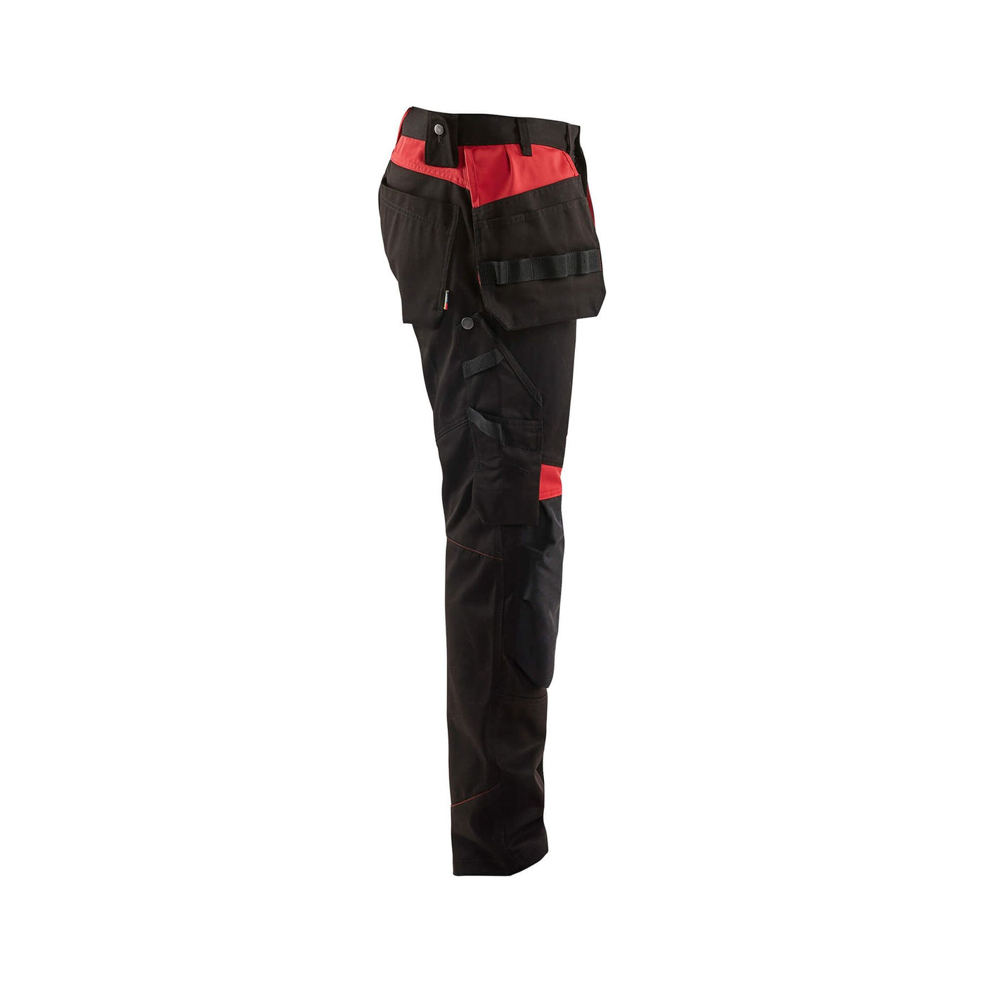 Blaklader 15551860 Craftsman Work Trousers Black/Red Right #colour_black-red