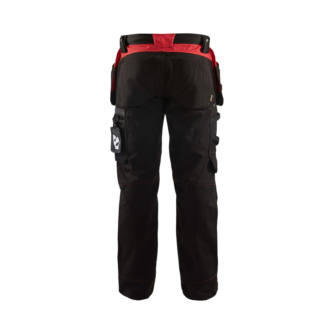 Blaklader 15551860 Craftsman Work Trousers Black/Red Rear #colour_black-red