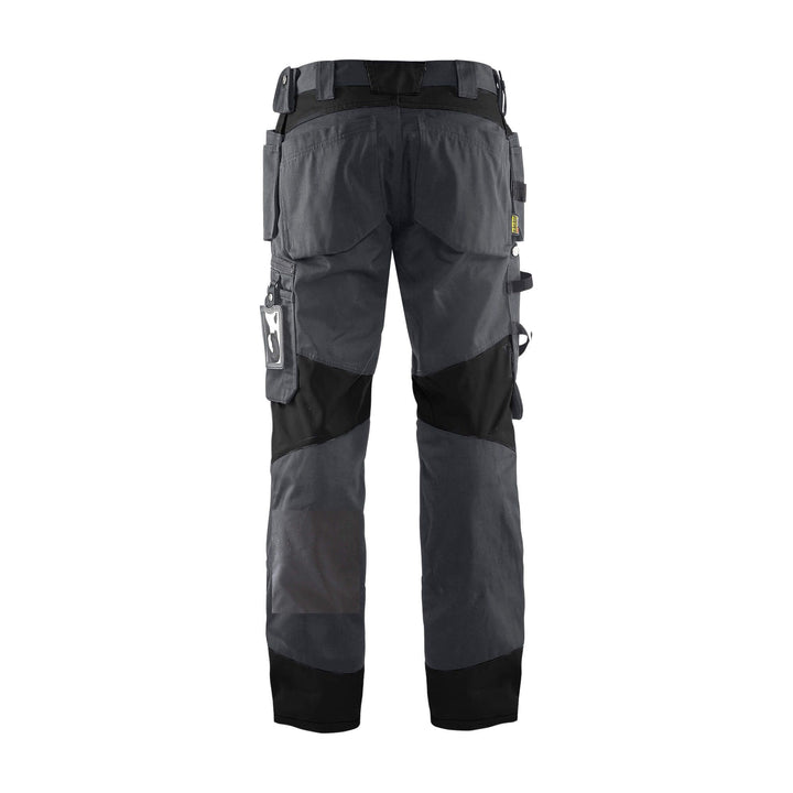 Blaklader 15551860 Craftsman Work Trousers Dark Grey/Black Rear #colour_dark-grey-black