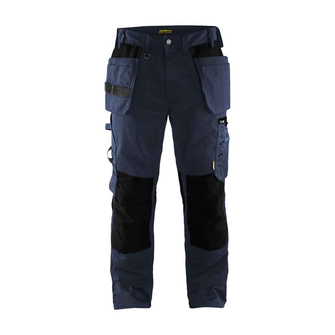 Blaklader 15551860 Craftsman Work Trousers Dark Navy Blue/Black Main #colour_dark-navy-blue-black