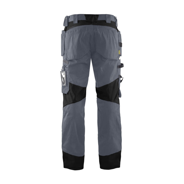 Blaklader 15551860 Craftsman Work Trousers Grey/Black Rear #colour_grey-black