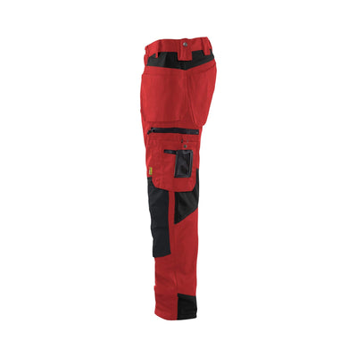 Blaklader 15551860 Craftsman Work Trousers Red/Black Left #colour_red-black