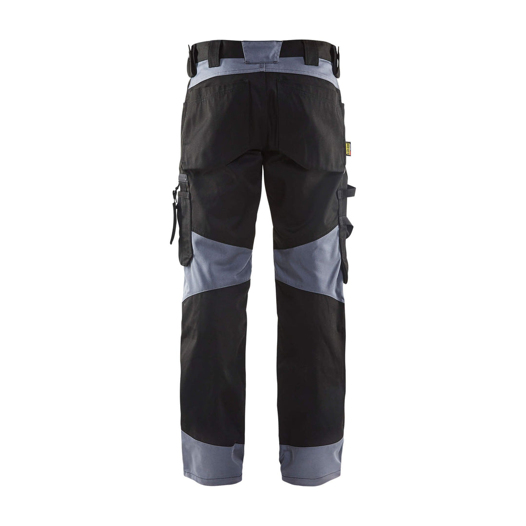 Blaklader 15561860 Craftsman Work Trousers Black/Grey Rear #colour_black-grey