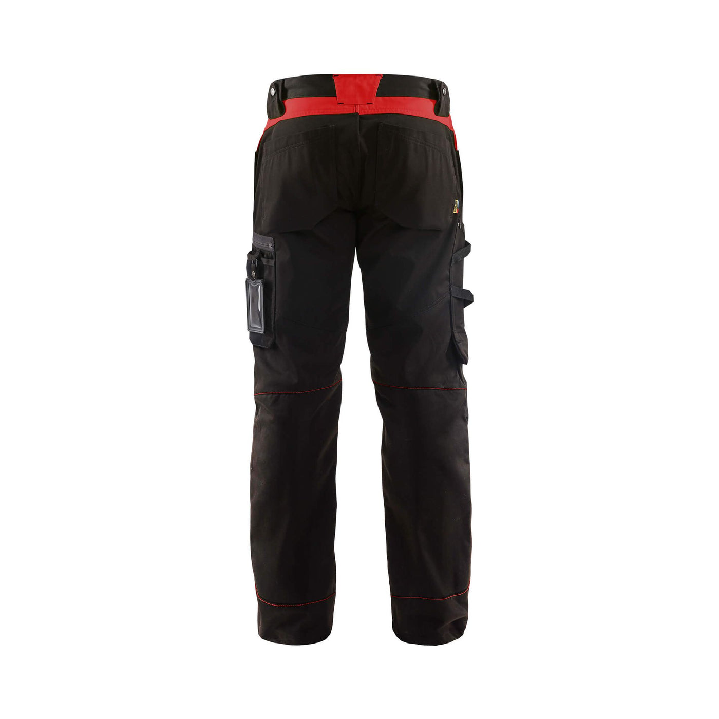 Blaklader 15561860 Craftsman Work Trousers Black/Red Rear #colour_black-red