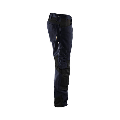 Blaklader 15561860 Craftsman Work Trousers Dark Navy Blue/Black Right #colour_dark-navy-blue-black