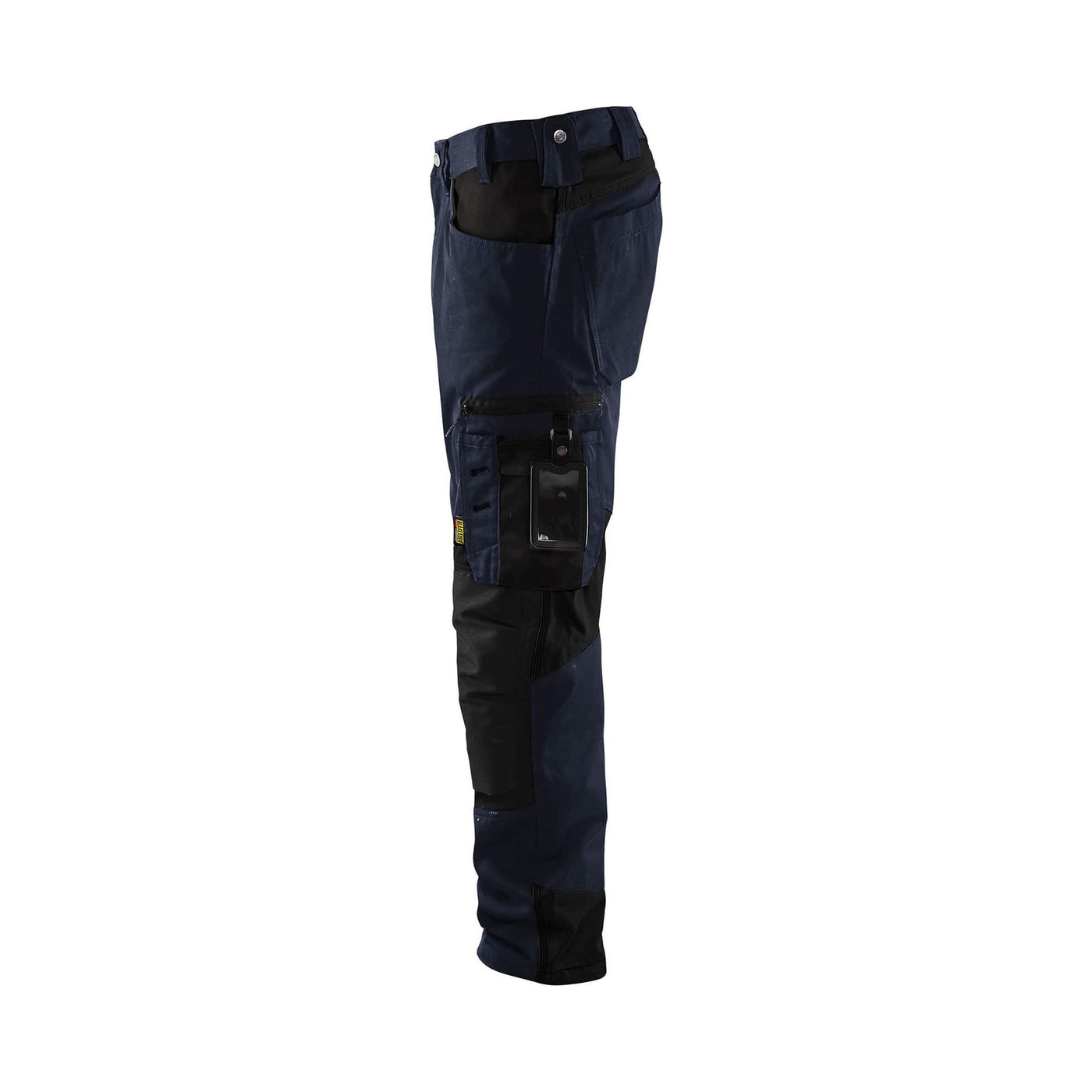 Blaklader 15561860 Craftsman Work Trousers Dark Navy Blue/Black Left #colour_dark-navy-blue-black