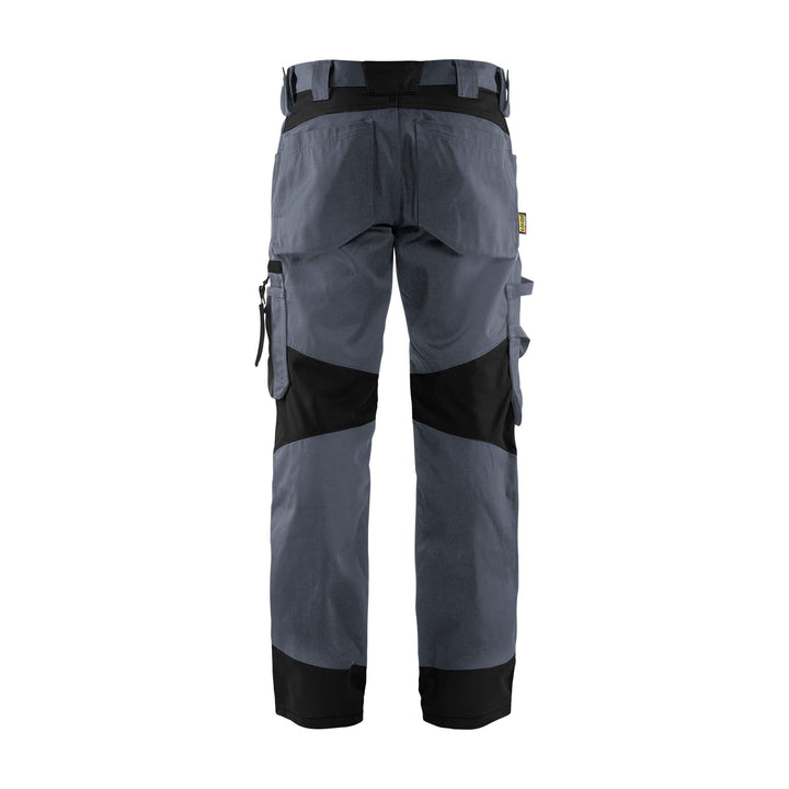 Blaklader 15561860 Craftsman Work Trousers Grey/Black Rear #colour_grey-black