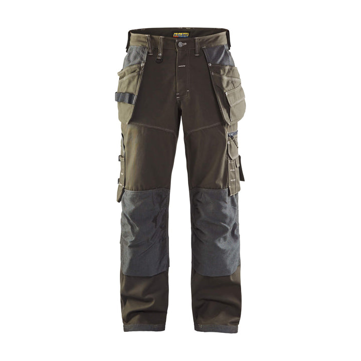 Blaklader 19601145 Craftsman Work Trousers Dark Olive Green/Black Main #colour_dark-olive-green-black