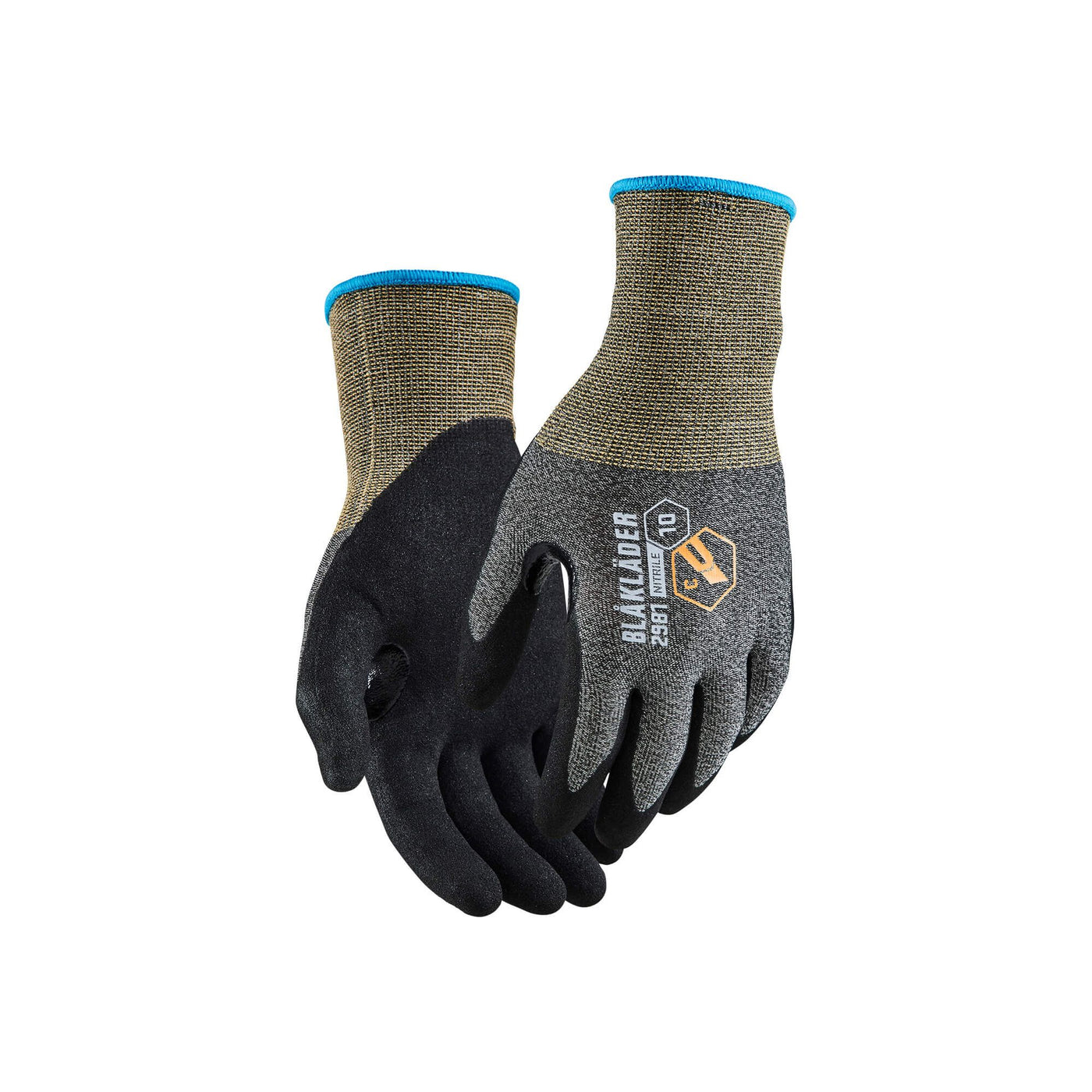 Blaklader 29811473 Cut Protection Glove C Nitrile-Coated Black Main #colour_black