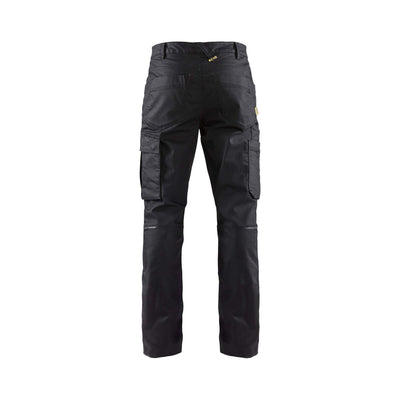Blaklader 14391141 Denim Stretch Trousers Black Rear #colour_black