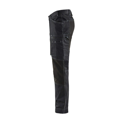Blaklader 14591142 Denim Stretch Trousers Black Left #colour_black