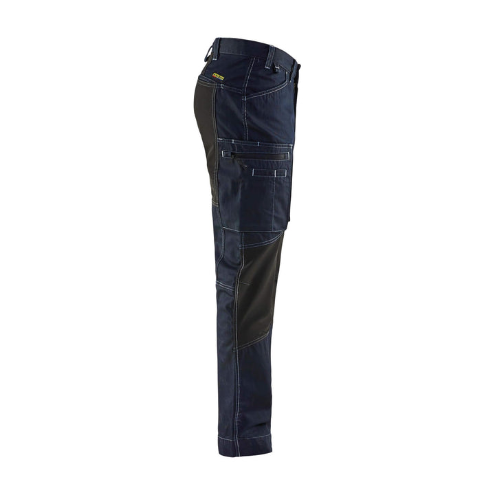 Blaklader 14591142 Denim Stretch Trousers Navy Blue/Black Right #colour_navy-blue-black