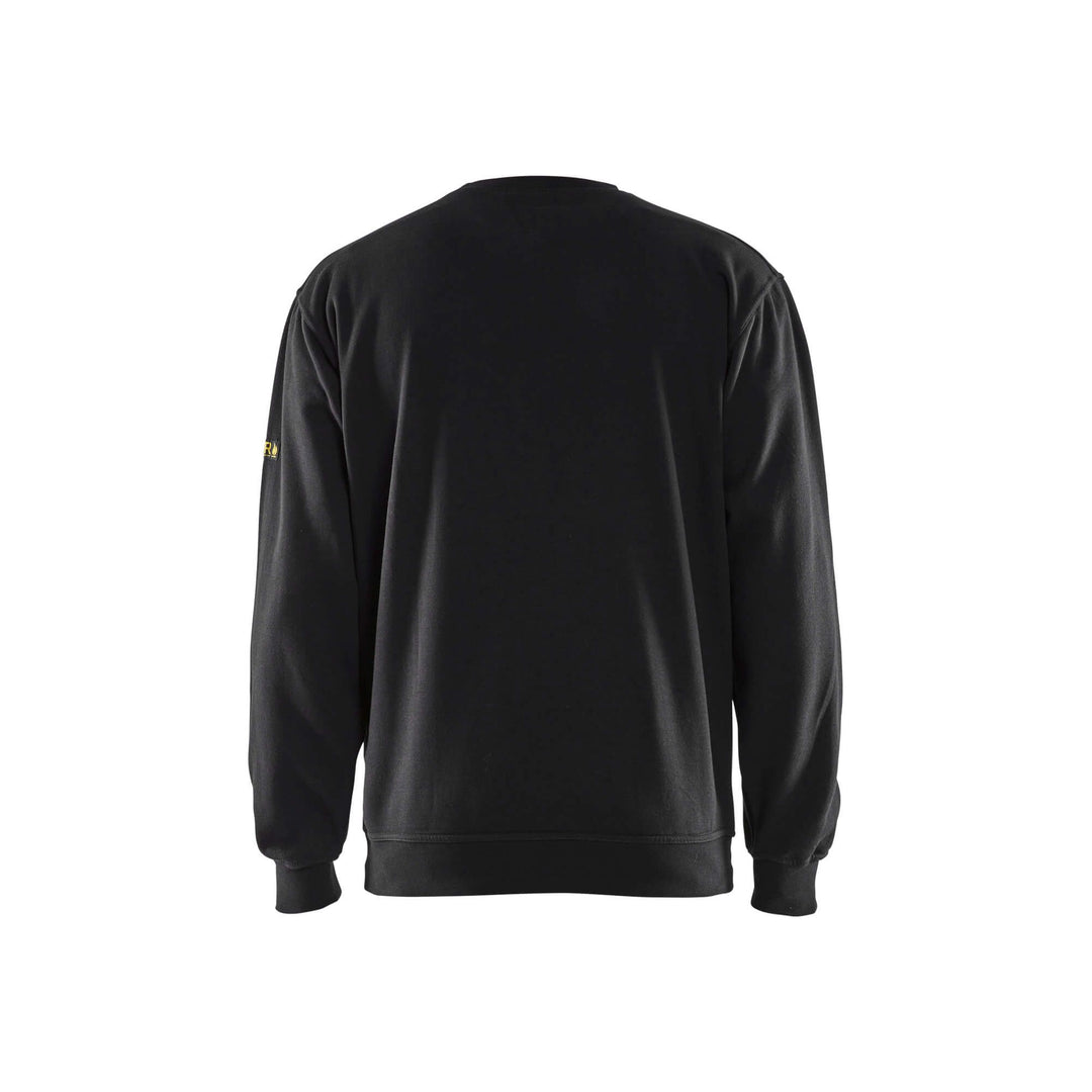 Blaklader 30741762 Flame-Resistant Sweatshirt Multinorm Black Rear #colour_black