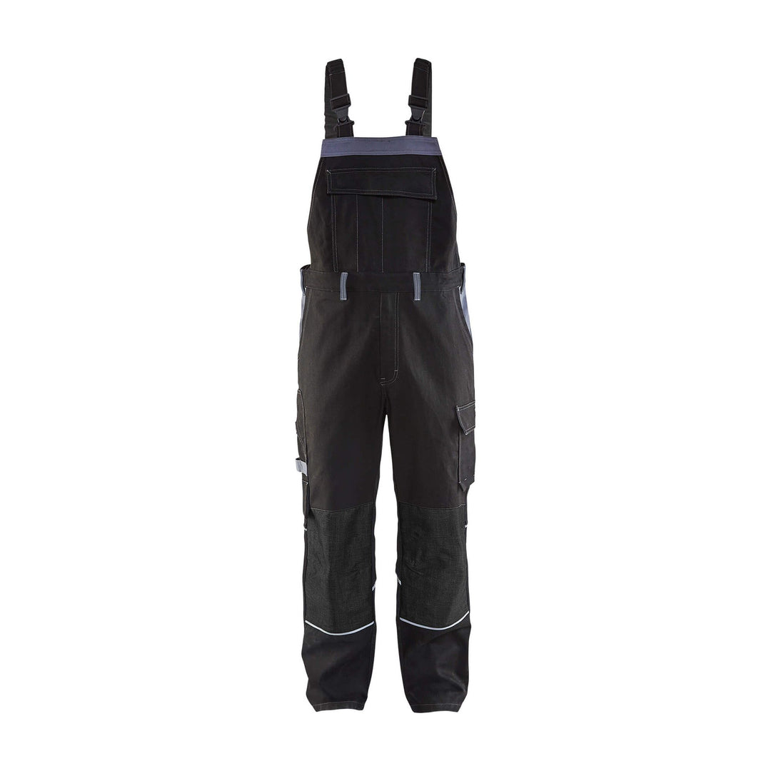 Blaklader 28611516 Flame-Retardant Bib Trousers Black/Grey Main #colour_black-grey